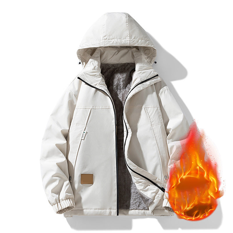 Men's Casual Warm Zip-Up Hooded Jacket(50% OFF)